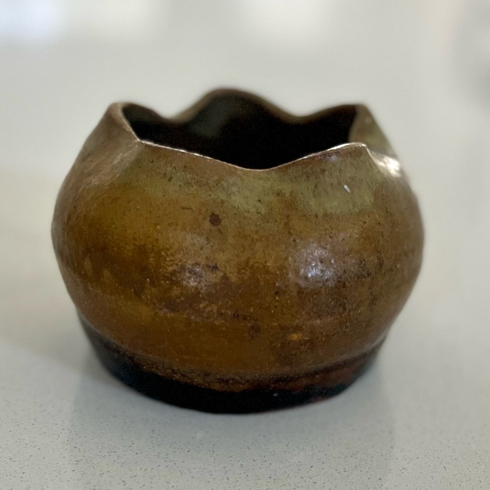 Pottery Ruffled Edge Handmade Vessel - Picture 6 of 16
